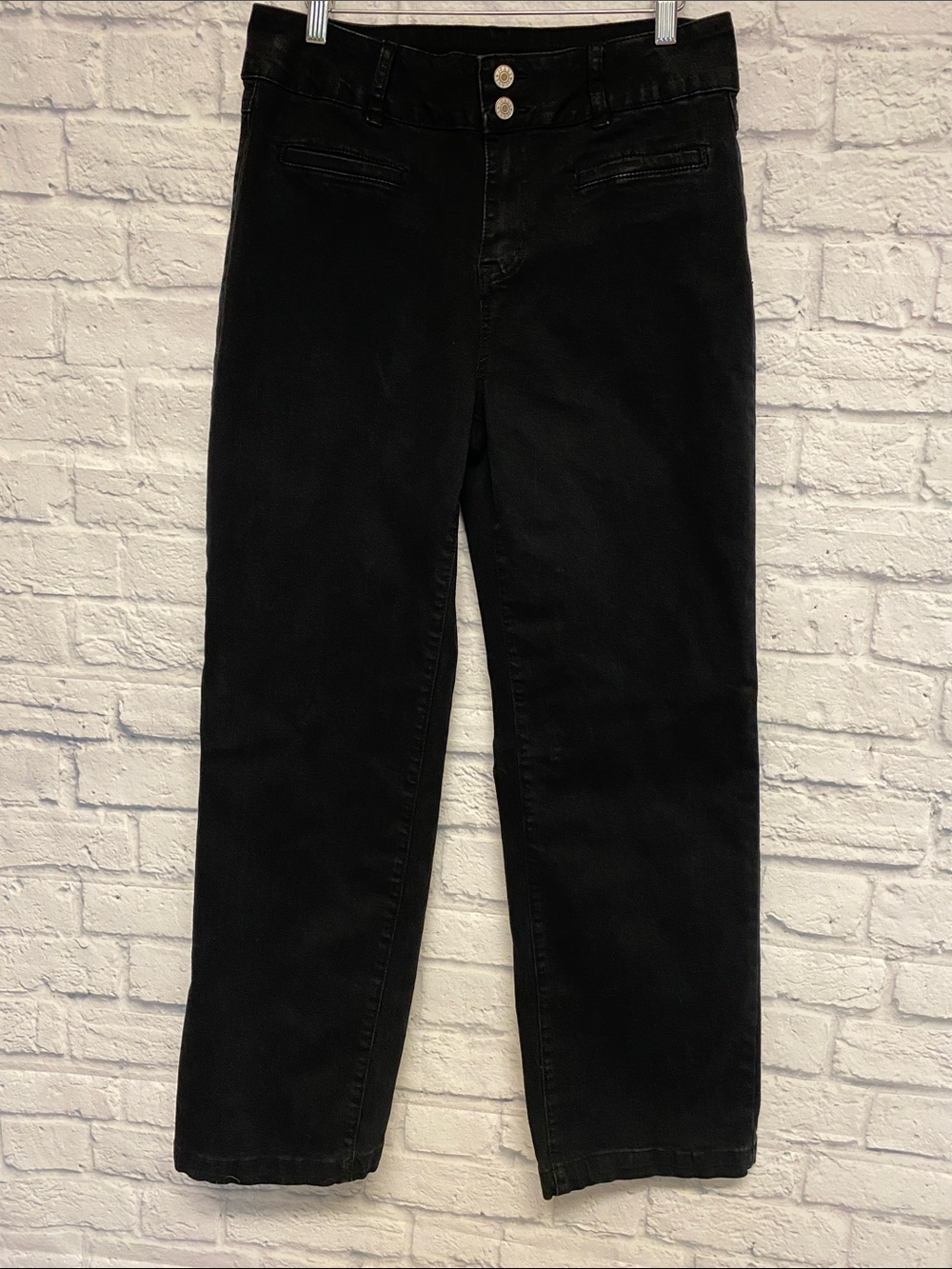 Sidefeel Black High Rise Wide Leg Jeans Size 12